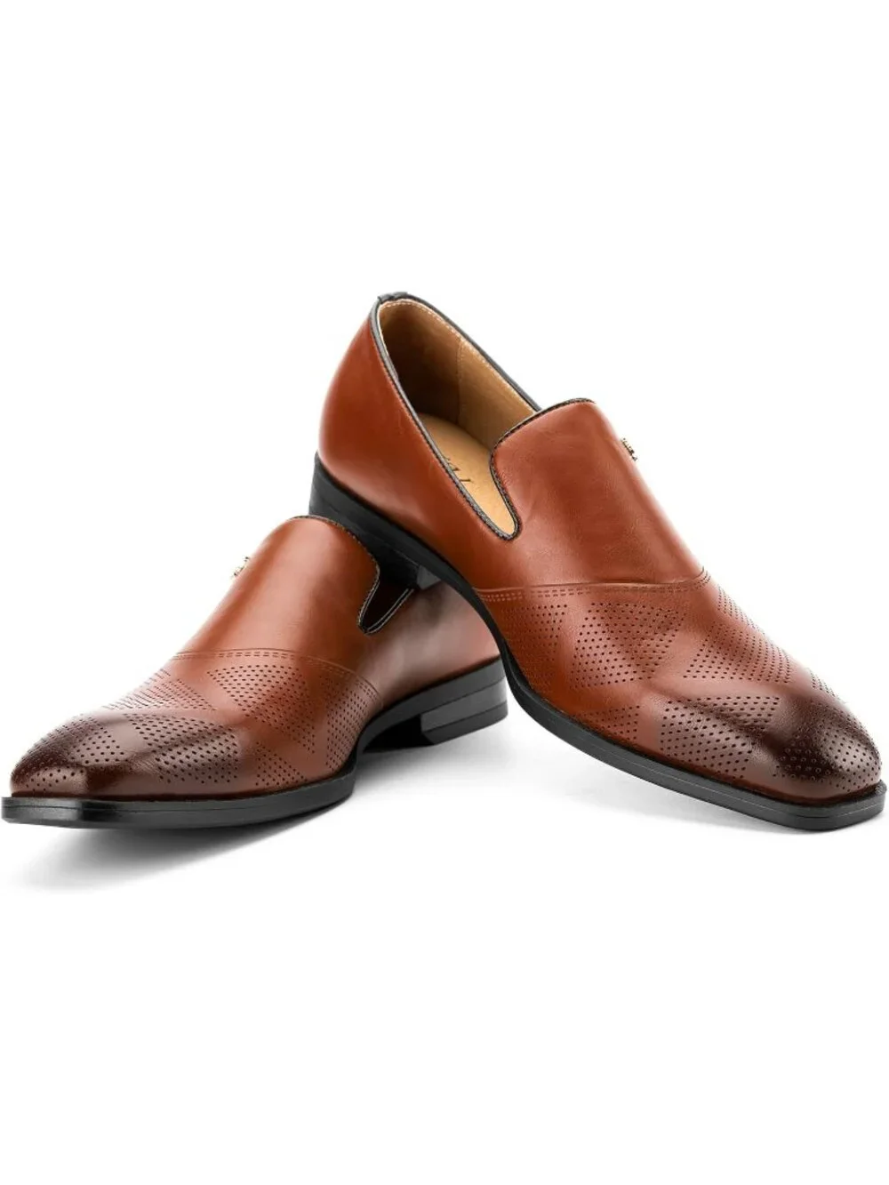 Men's Brown Pu Leather Tassel Slip On Loafers Formal Events Dress Shoes